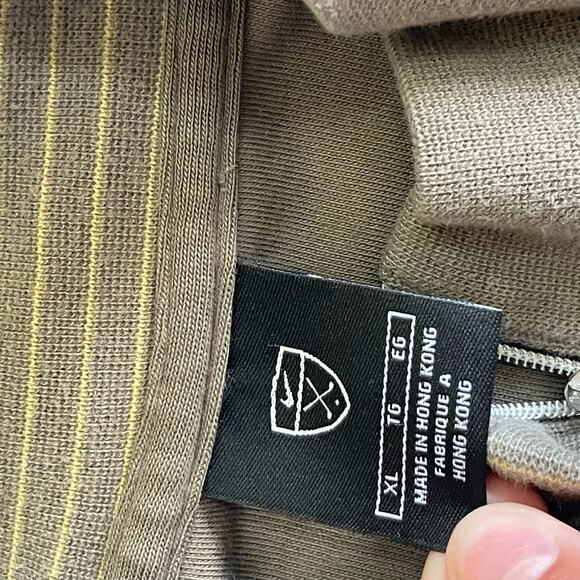 NIKE Golf 1/2 Zip Pullover Cotton Sweater Shirt Olive Green Mens Size XL - Picture 4 of 5